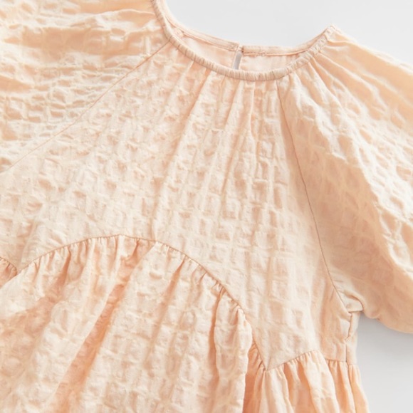 NWT Zara 18-24m textured pink weave dress - Picture 3 of 4